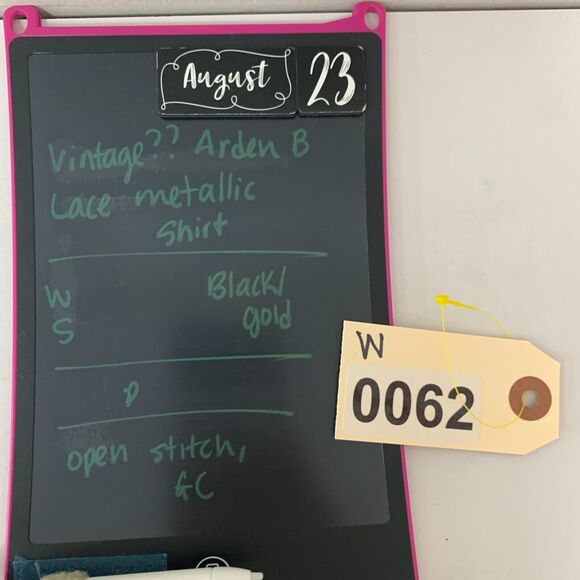 Arden B Top Womens S Lace Metallic Non Iron Scoop Neck Flutter Cap Sleeve Blouse - Picture 11 of 12